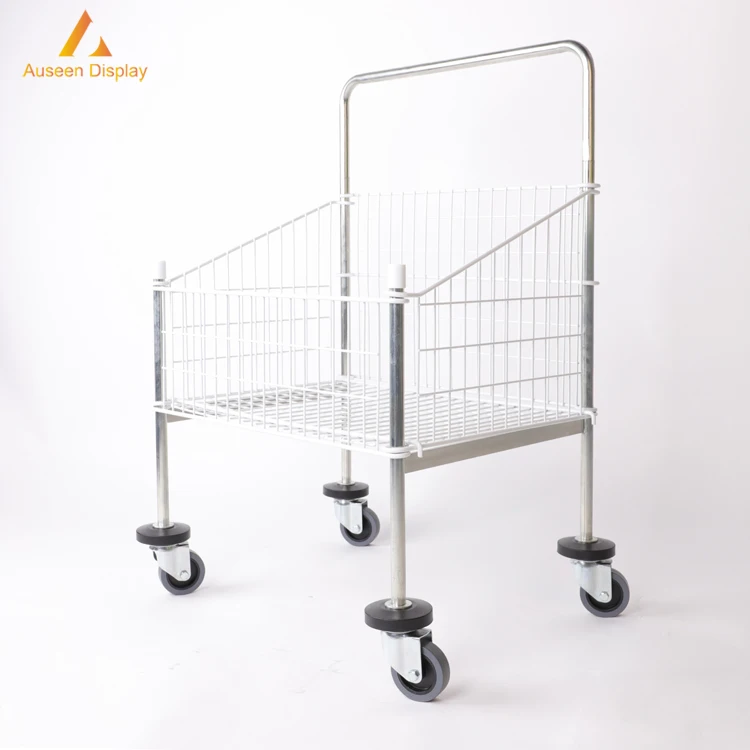 
European style metal supermarket shopping trolley cart 