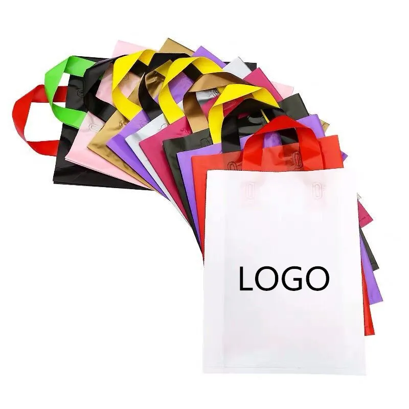 Cheap Custom Loop Handle Plastic Shopping Bag