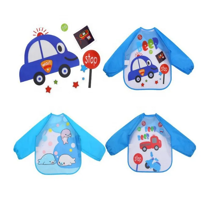 Custom Waterproof EVA Apron Easily Cleans Baby Bibs