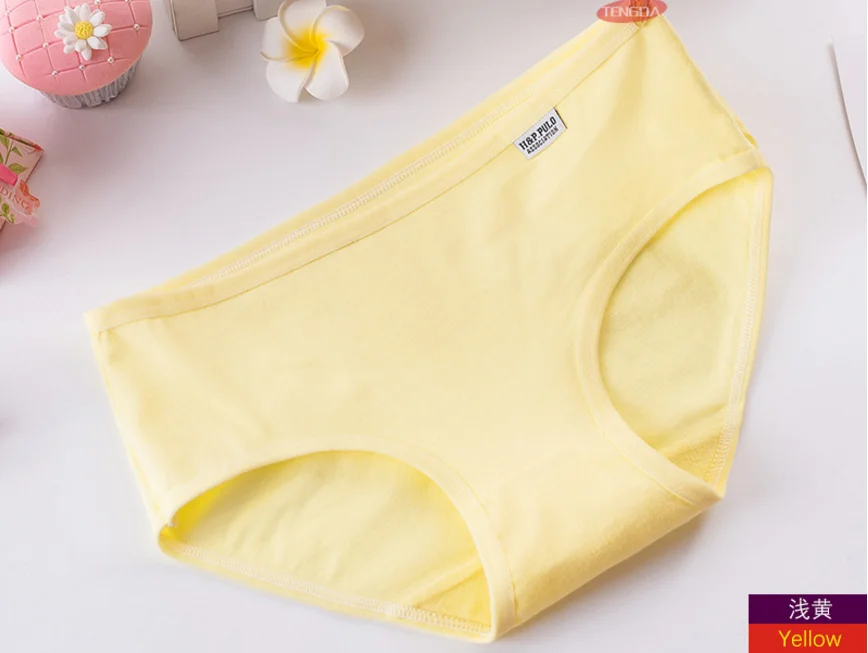 Полноцветное дышащее женское нижнее белье с эффектом талии и бедер, из чистого хлопка, с треугольниками для студенток и девушек