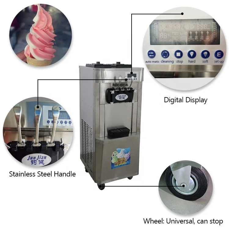 Refrigeration Equipment Other Snack Machines Ice Cream Machine Soft Serve Ice Cream Maker Machine For Sale