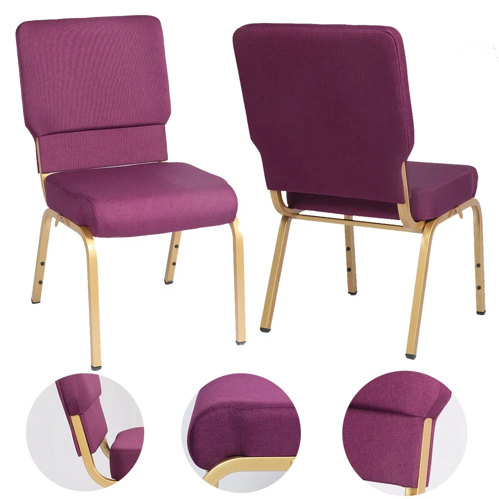 Factory cheap price auditorium connector  interlocking  metal church pew chairs