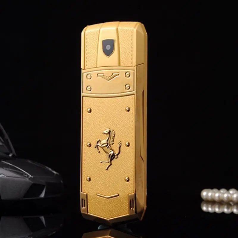 Потрясающий роскошный кожаный металлический мини мобильный телефон бизнес-бар телефон для мужчин женщин A8