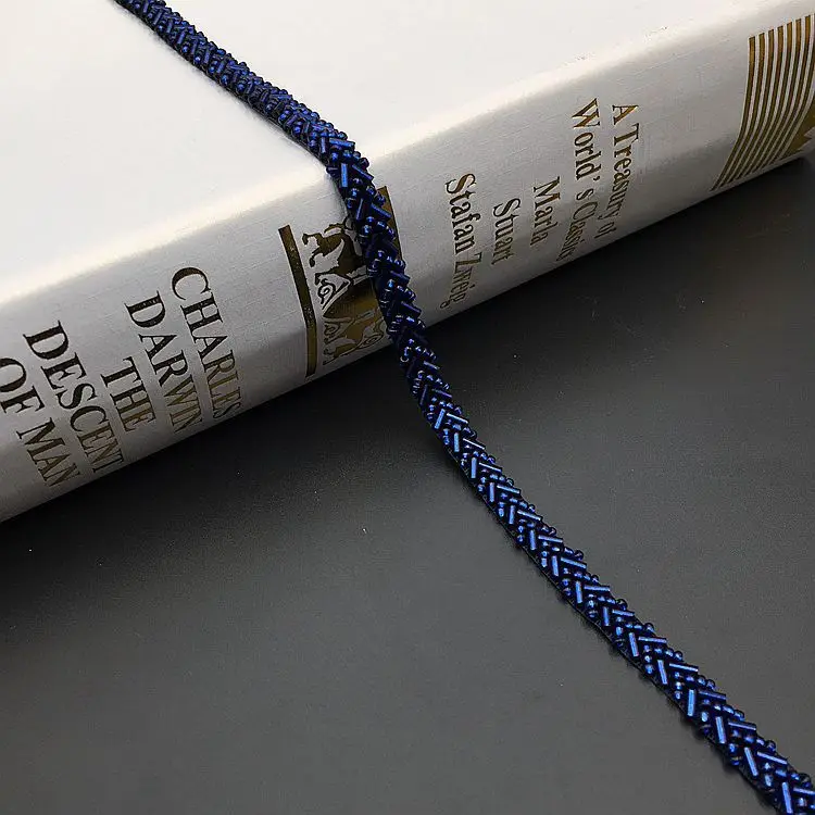 Wedding Dress Collar Sleeve African Lace Fabric Applique Beaded Lace Trim