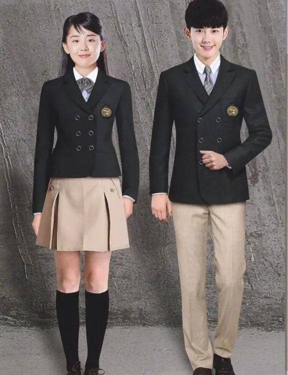 Viscose / Polyester High School university Uniform Dress Blazer jumper sweater badge school uniforms marnoon blazer