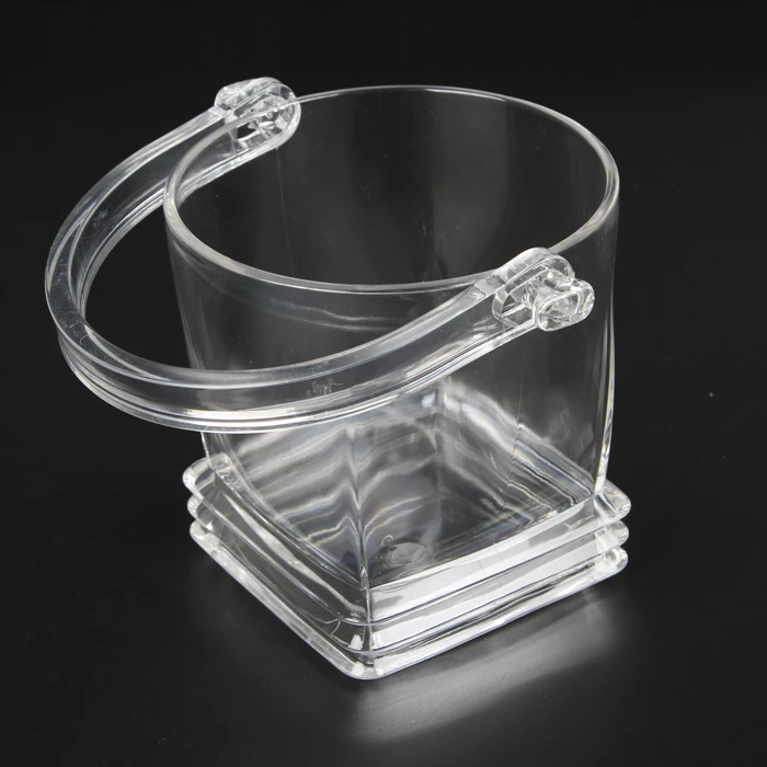 clear plastic ice bucket mini acrylic ice bucket,not easy to break small ice bucket