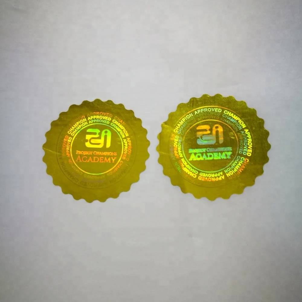 Custom logo colorful honeycomb waterproof 3D hologram paper sticker/label/tape for brand protection