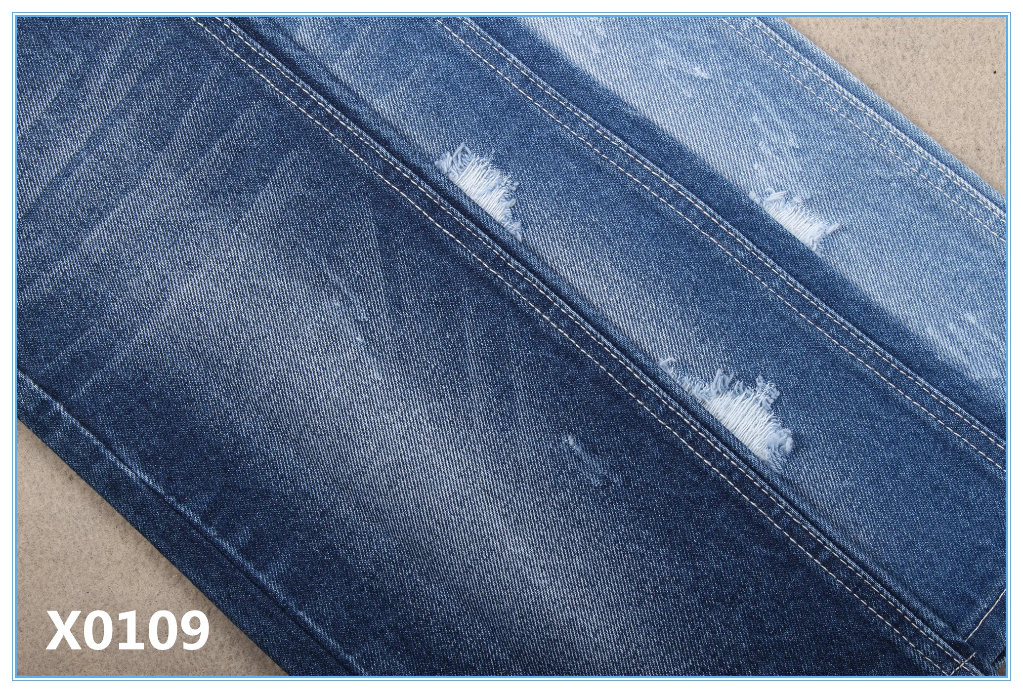 Heavy weight 100% cotton twill denim fabric