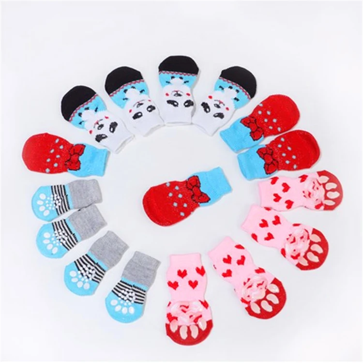 Customized Logo Fashion Anti-Slip Spring/Autumn Soft Outdoor Pet Dog Socks