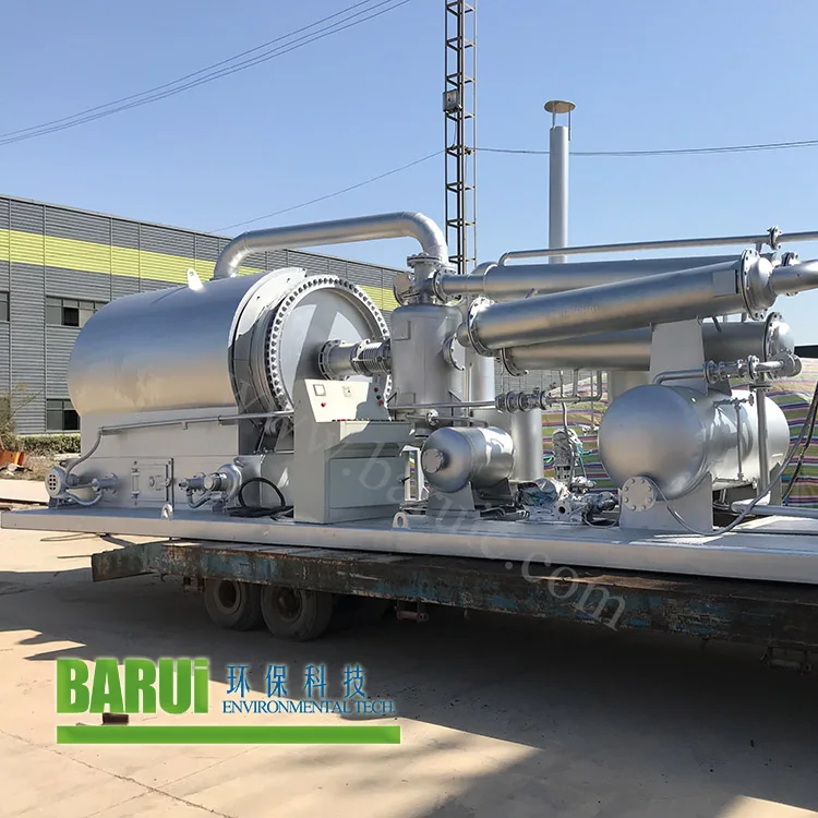 
small scale tire recycling pyrolysize waste plastic to oil ready to ship 