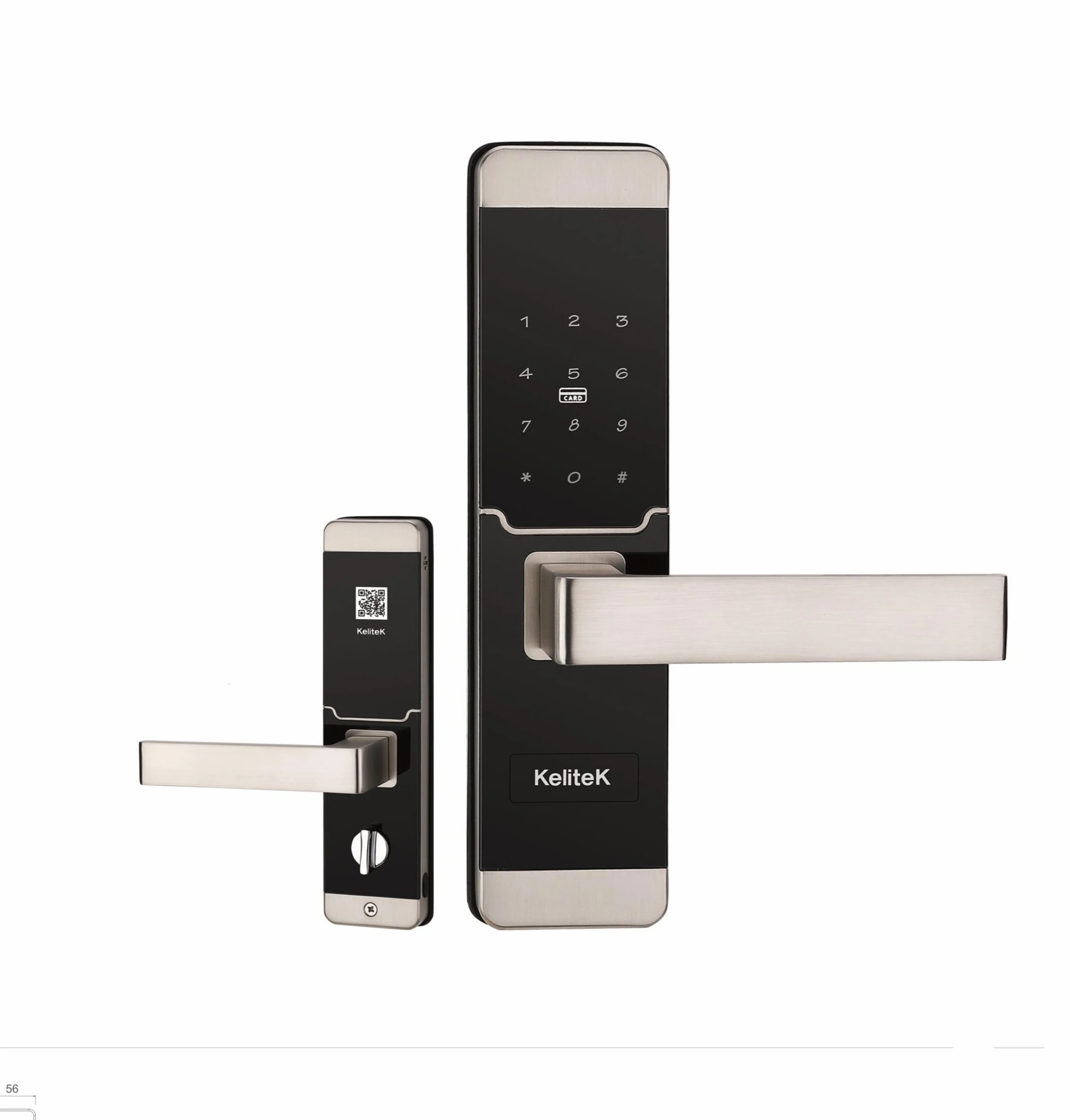 Password Touch Screen Fingerprint Card Control Smart Electronic Door Lock