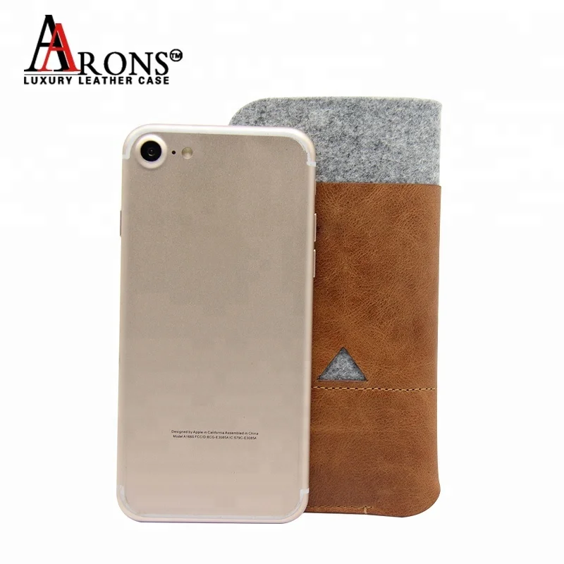 Премиум держатель для карт Универсальный Натуральная корова рукав телефон сумка кожа для iphone 6/7