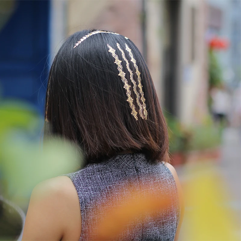 fashion jewelry inspired gold hair tattoo sticker /flash metallic hair accessories hair temporary tattoo