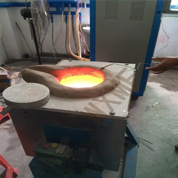 Induction Crucible Melting Electric Furnace For Sale Golden Copper And Steel Materials