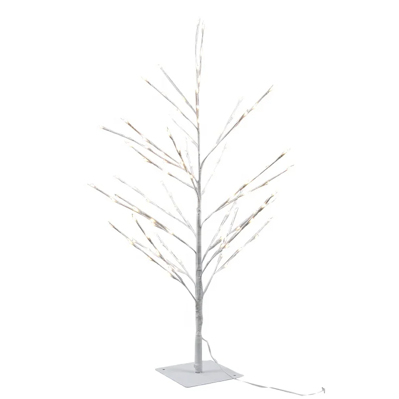 Pre lit Artificial Christmas Tree Light 90cm artificial trunk  branches  Birch Twig trees light for Christmas decoration Wedding