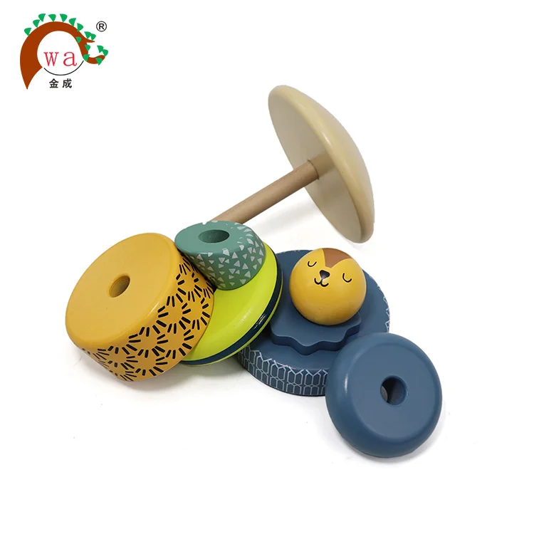 
Funny Educational Tower Game Baby Leo Stacking Rings Toy 