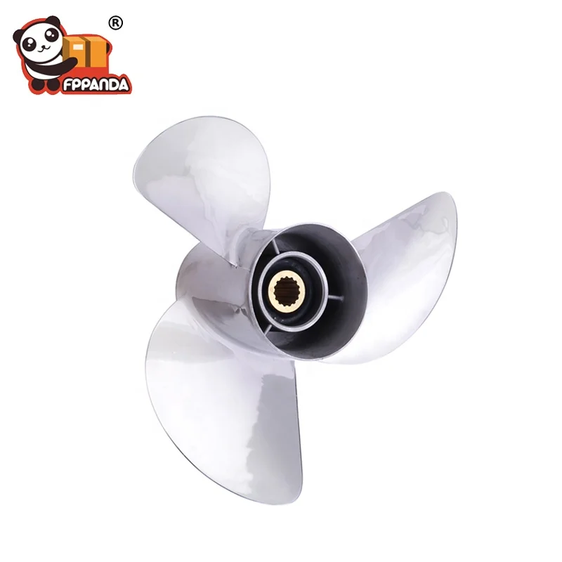 Custom 3 blade outboard boat stainless steel marine water propeller for mercury 40-140hp