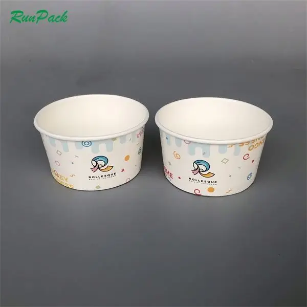 Оптовая цена одноразовая бумажная упаковка Takeaway упаковка 3 унц. бумажная чашка для мороженого с крышкой