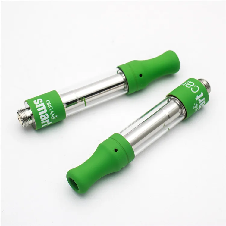 
1ml ceramic heating element coil green color empty oil vape tank Smart carts vape cartridge 