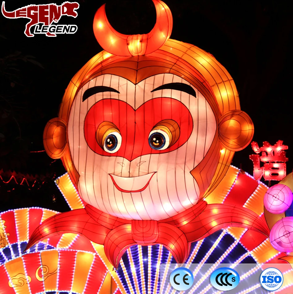 Новый открытый ткань китайский красочные металлические фонари