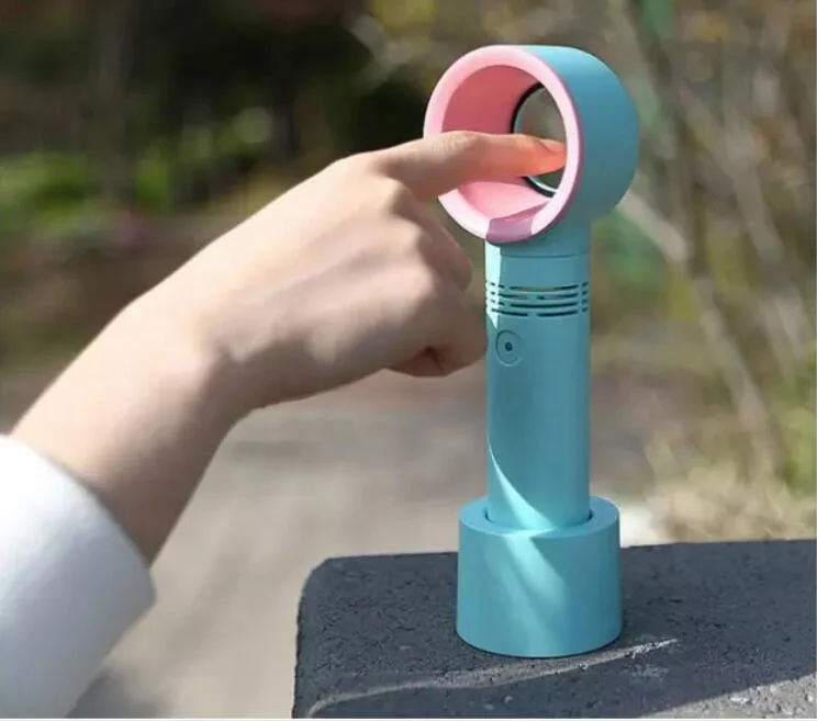 
2019 New Design Portable Mini Rechargeable USB Electric Hand Bladeless Fan 
