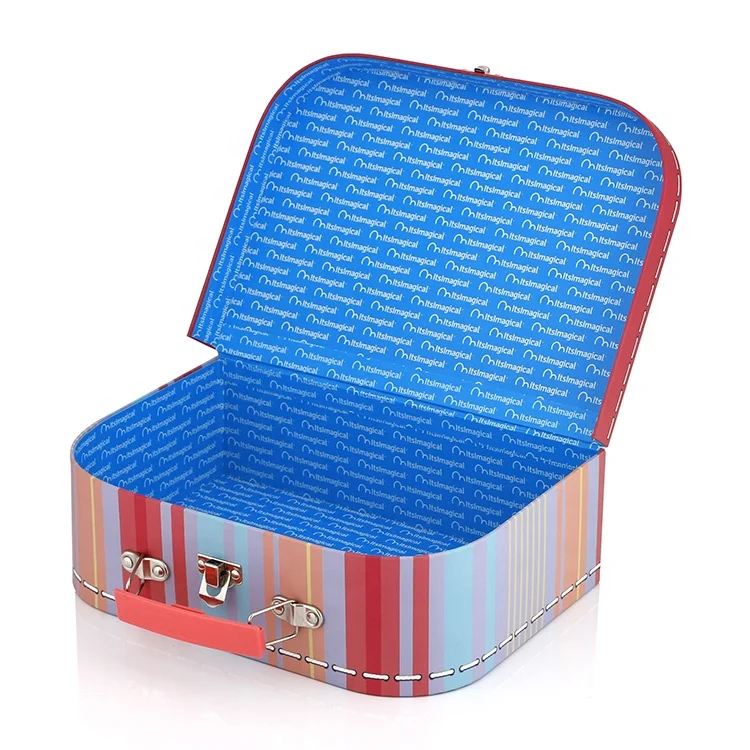 Custom Design Children Paper Cardboard Suitcase