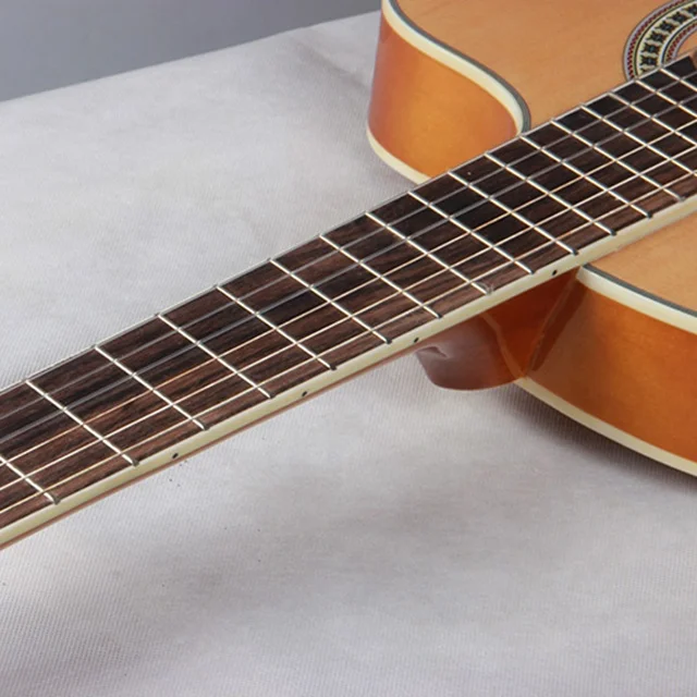 Factory Cheap Prices 6 string 39 Inch Spruce Rosewood Basswood Cutaway Acoustic Thin Body Classical Guitars With Case