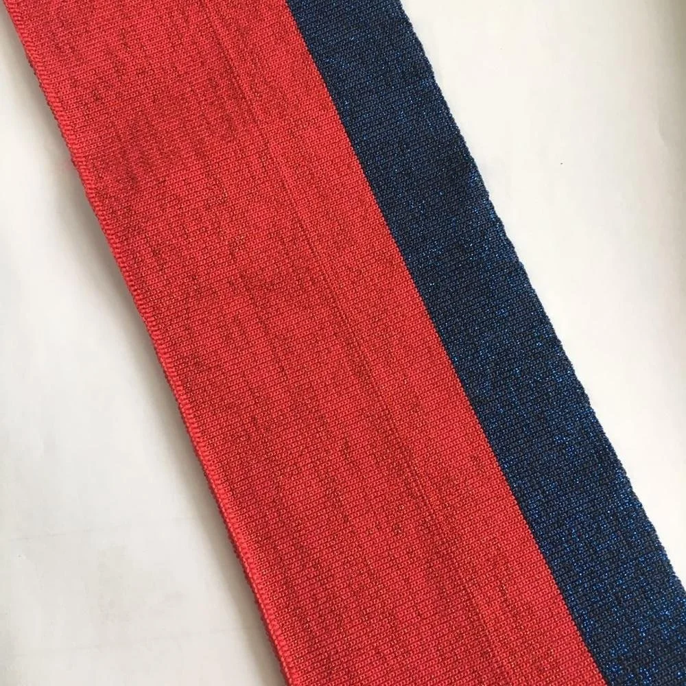 Полосатая хлопковая трикотажная отделка в рубчик