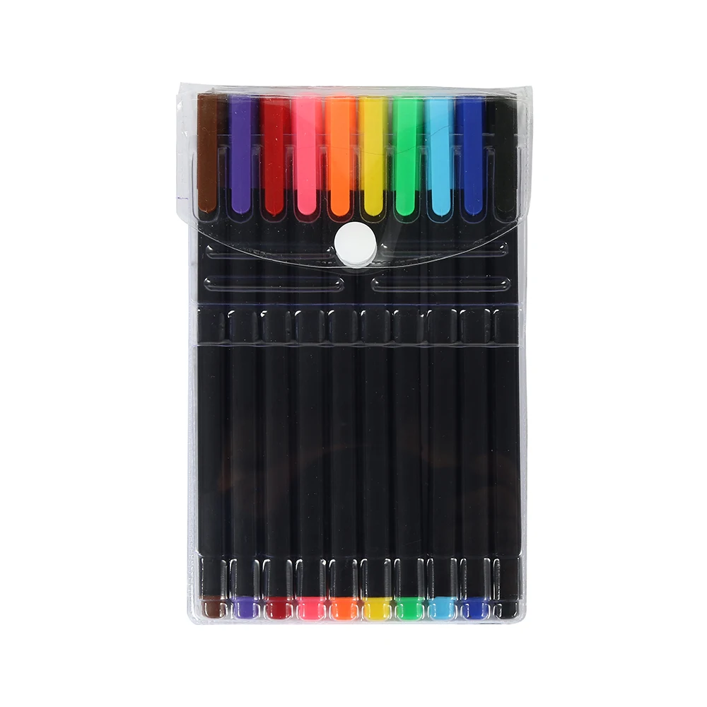 Wholesale muti color fineliner professional felt tip plastic watercolor pen set