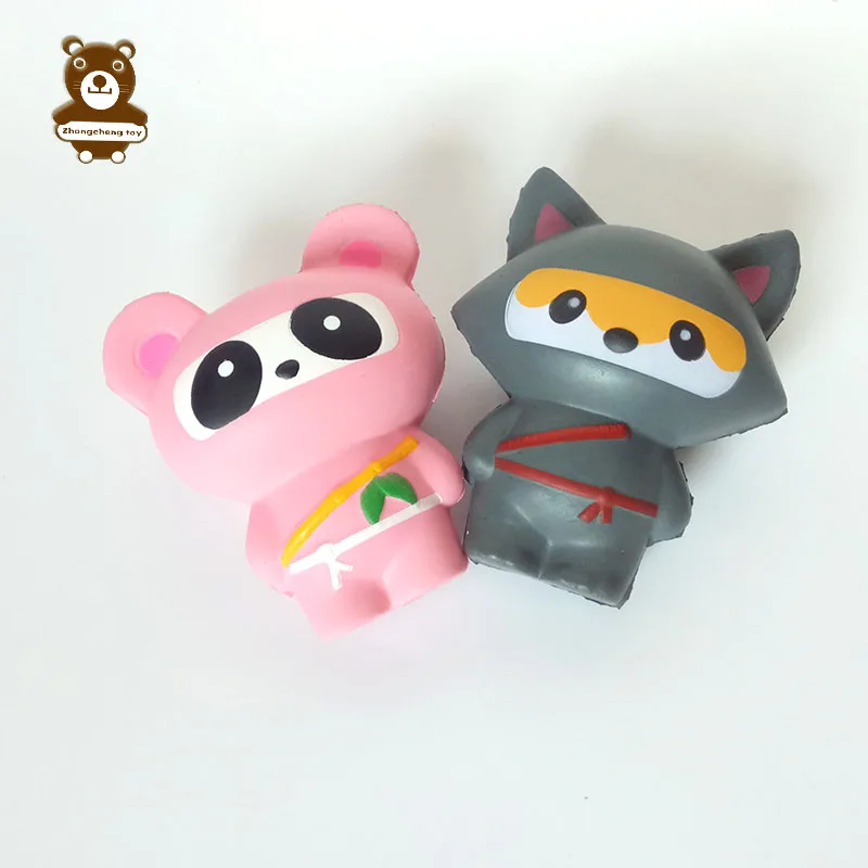 Kawaii squeeze снятие стресса игрушка мягкими ниндзя панда/лиса Симпатичные мягкими ниндзя
