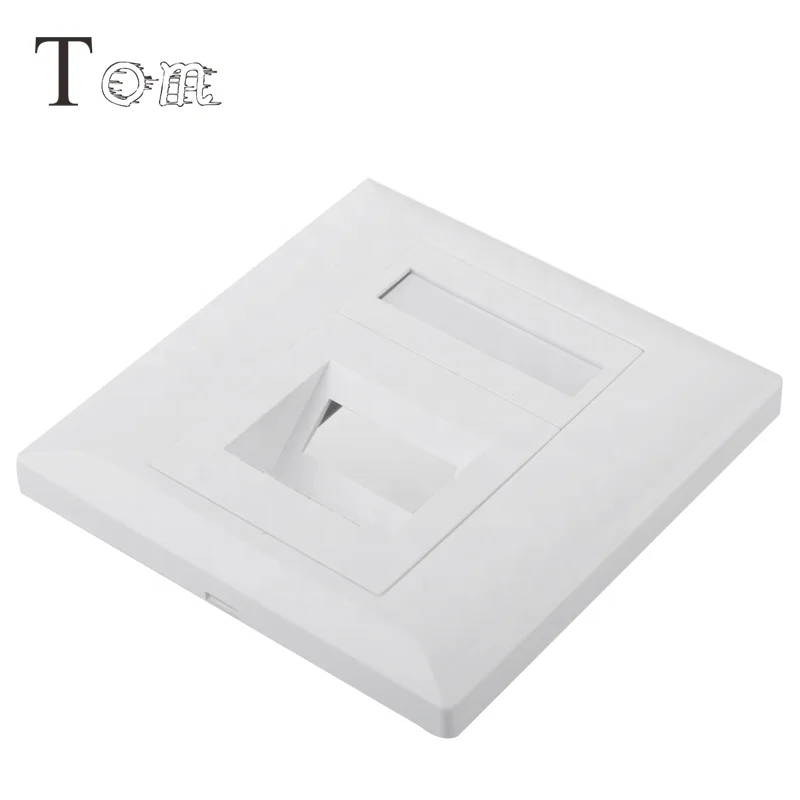 TOM-MB-15-02 86*86mm Fiber face plate ,2 Port SC/LC Fiber Face Plate Tom-MB-15-02 Fiber face plate