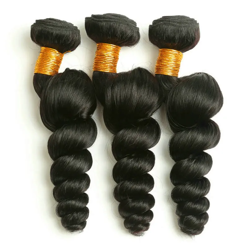 
Sunlight brazilian Remy Hair Loose Wave 3 Bundles With Closure,Cambodian Remy Hair Weave Vendor Bulk Extension 