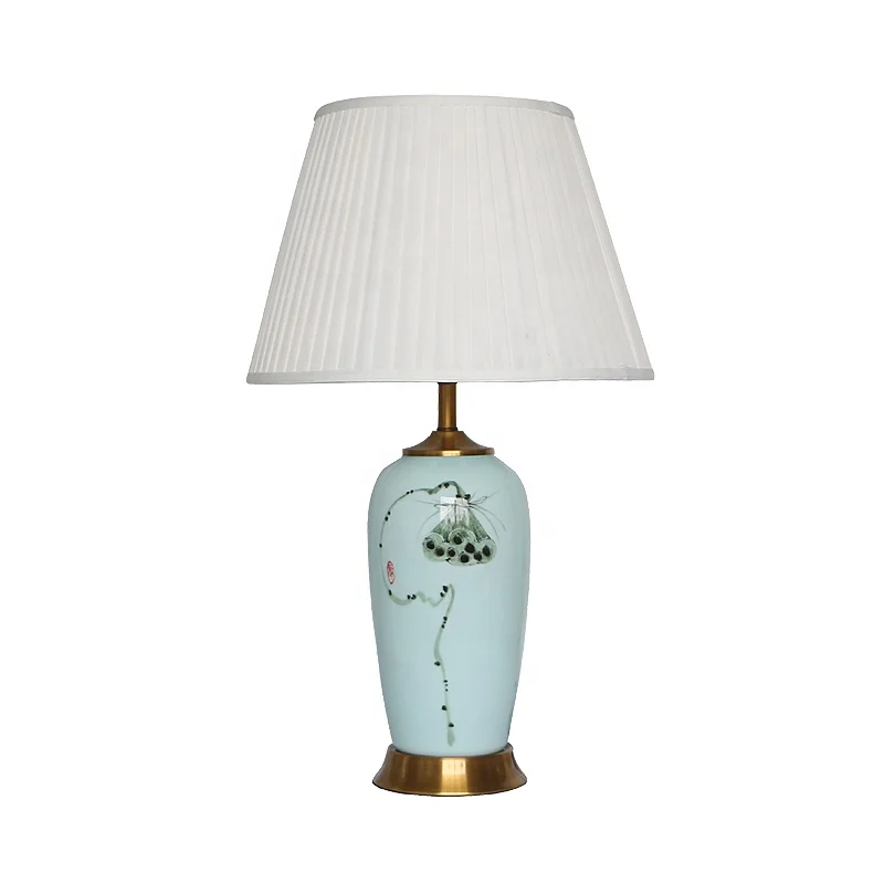 
Jingdezhen ceramic lighting for living room porcelain table lamp for home decoration and hotel bedroom bediside 