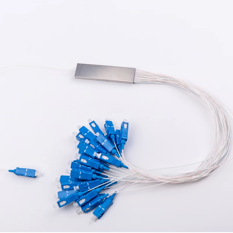 Пользовательские Дизайн 1x2 1x4 1x8 1x16 1X32 1X64 Мини сталь Голые plc волокно оптический сплиттер