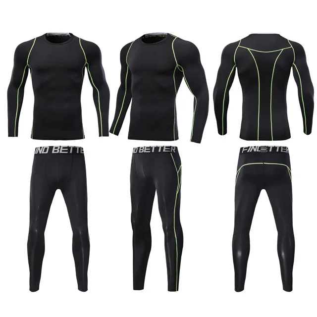 Men Compression Base Layers Elastic Tights running Uniform Fitness Workout Gym Uniform