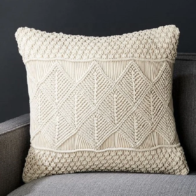Handmade Macrame Crochet Cushion & Pillow Cover