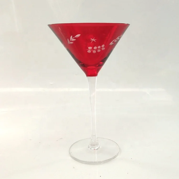 red color martini glass and 30oz wine glasses set of 4