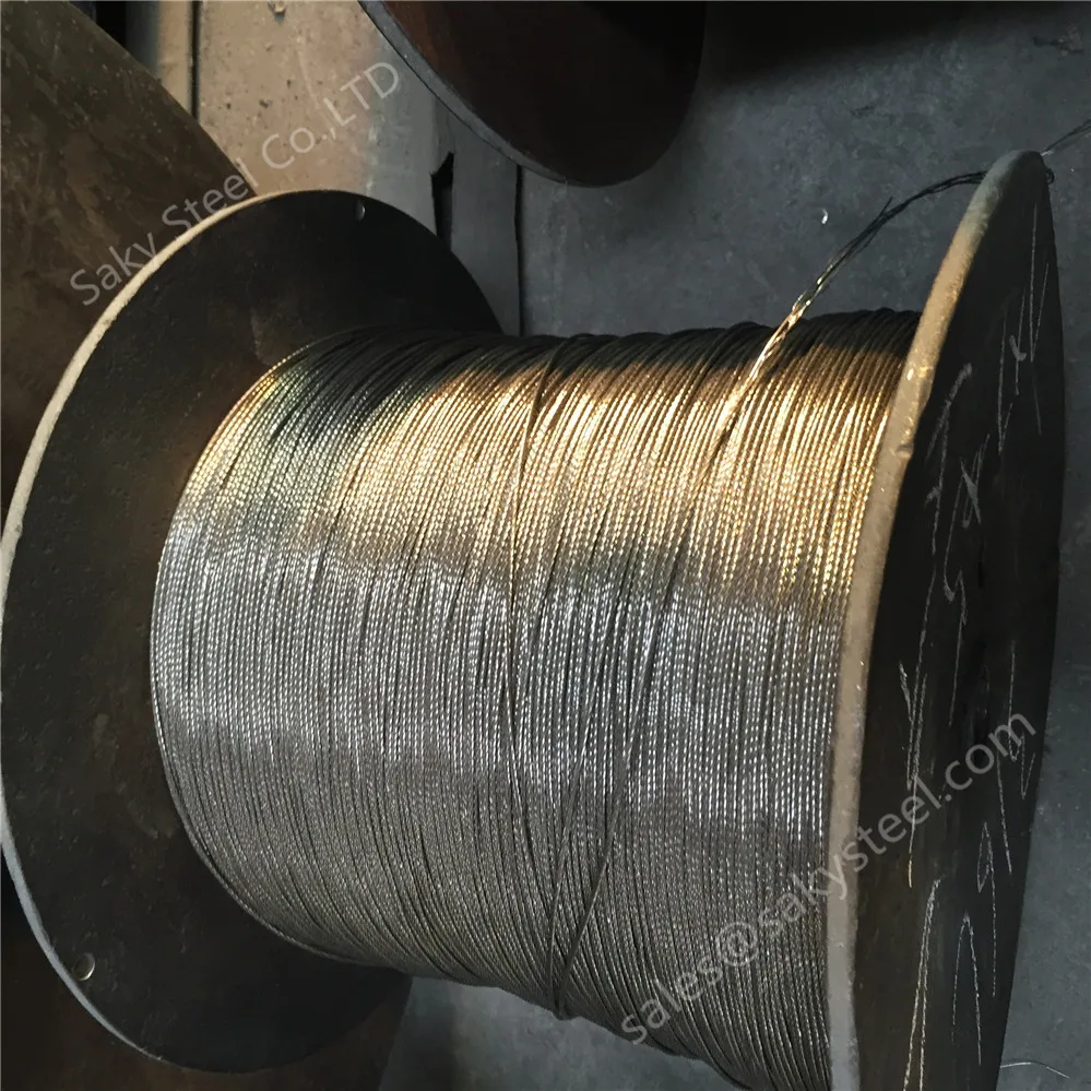 Подгонянный канат провода нержавеющей стали 7x7 304