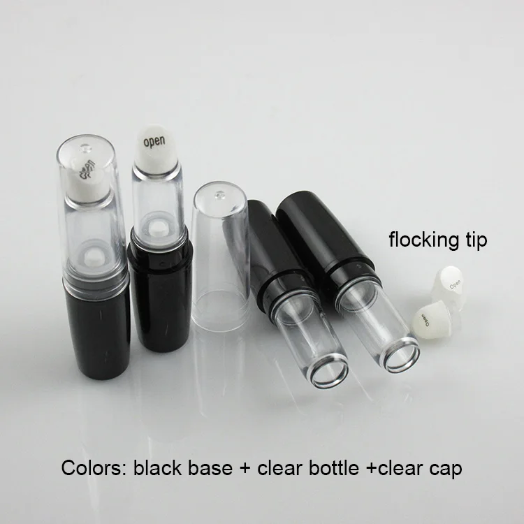 
moq 500pcs TM-LG601 3ml black twist up lip gloss bottle empty lip stain container lip stick pen package 