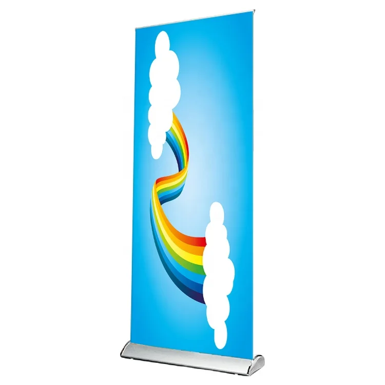 
Indoor advertising 80 x 200 single side aluminium teardrop wide base retractable moving roll up banner stand display 