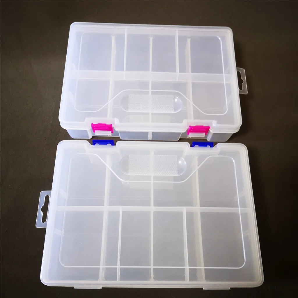 Double layer 8 detachable compartments plastic storage box