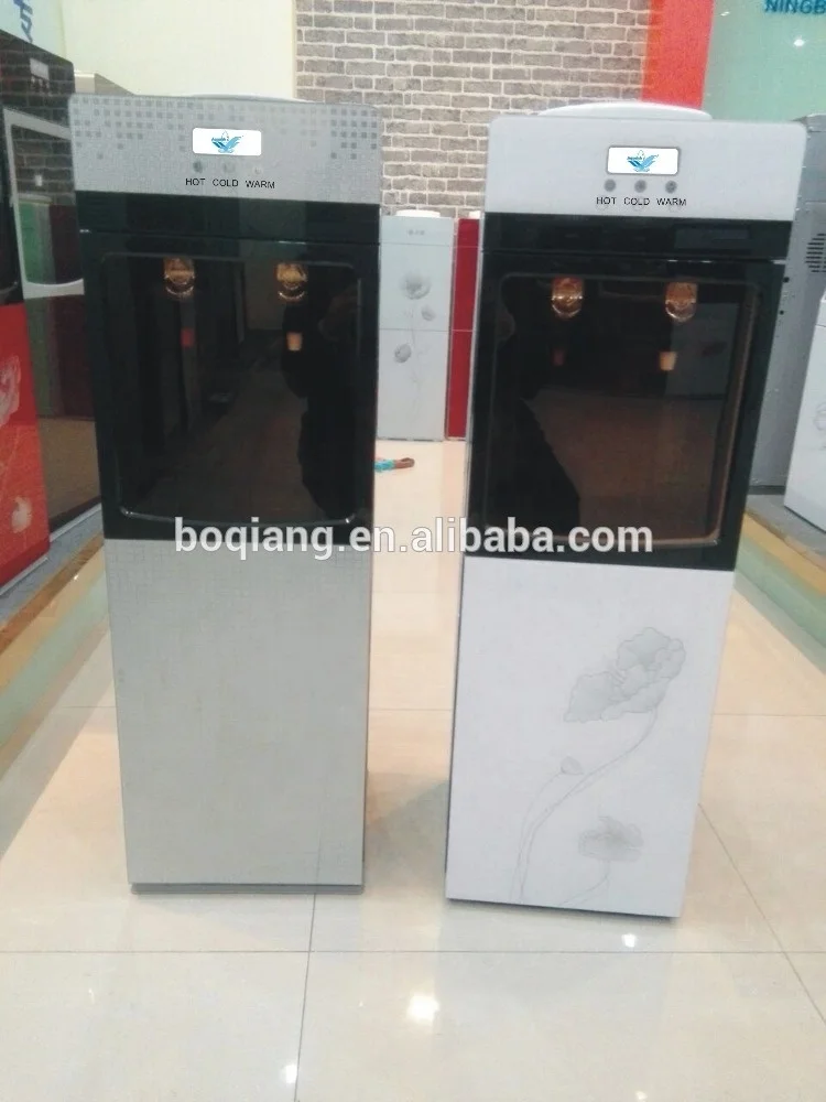 Dependable quality cold and hot plastic door water dispenser with cabinet