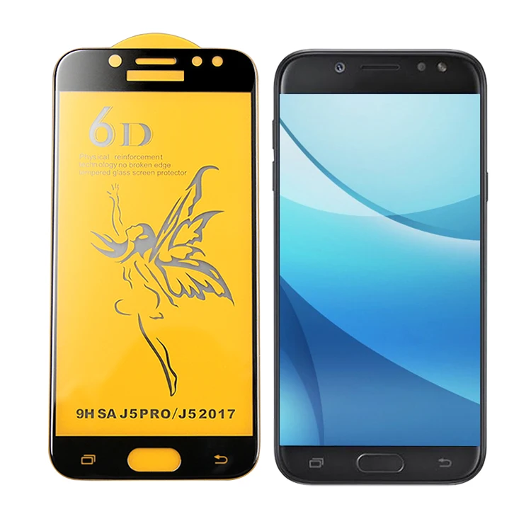 Взрывозащищенный 6D полное покрытие закаленное стекло экрана протектор для Samsung J5 J7 J3 2017