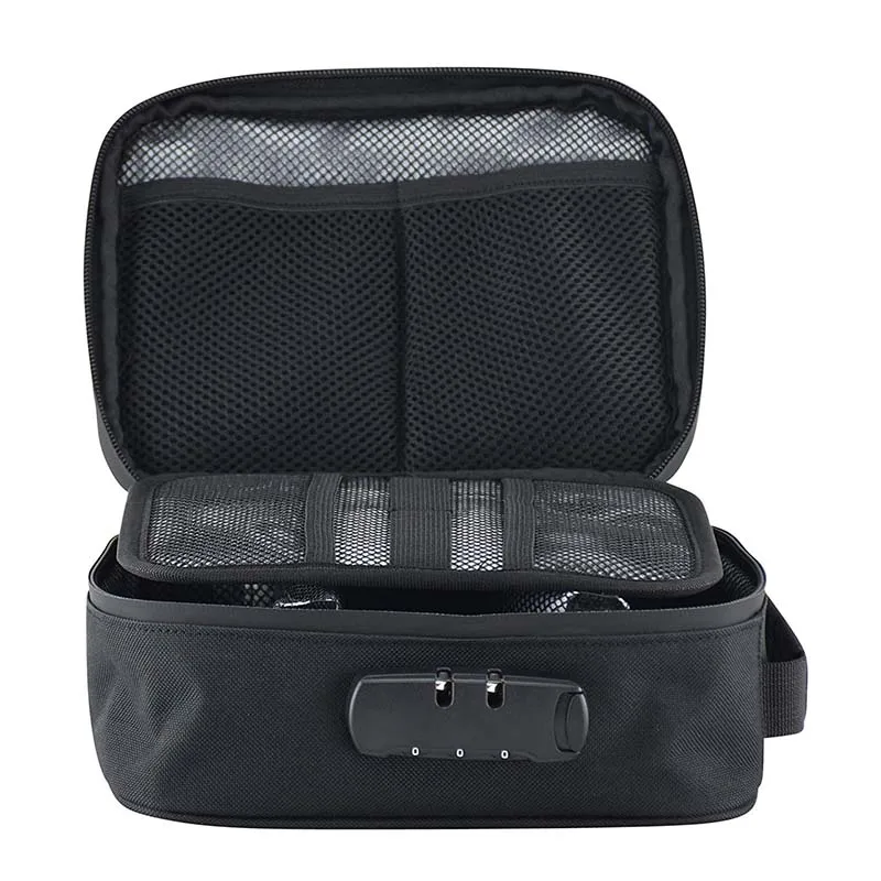 
Незаметный дорожный футляр для хранения без запаха, безопасный умный футляр с карбоновой подкладкой, сумка на молнии с защитой от запаха  (62109698437)
