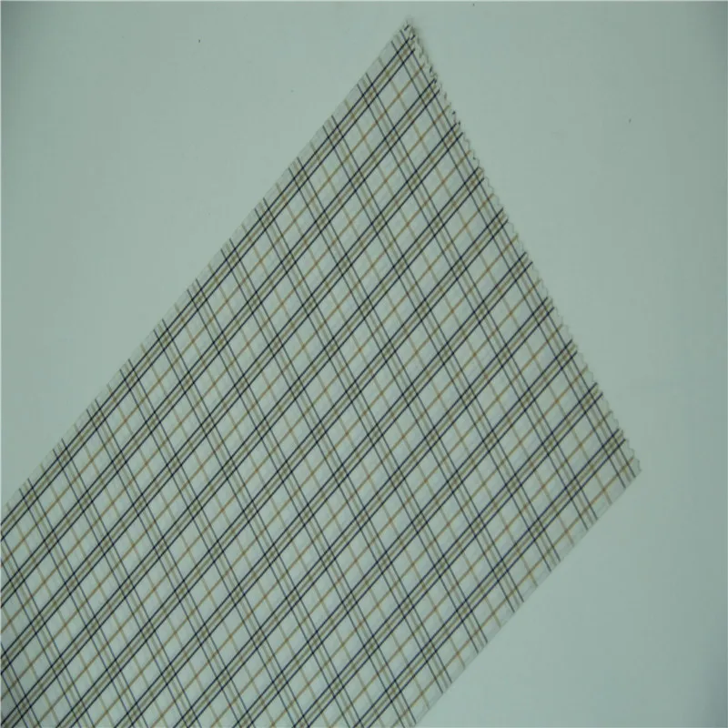 100%polyester blue white check fabric for table cloth fire proof tent fabric