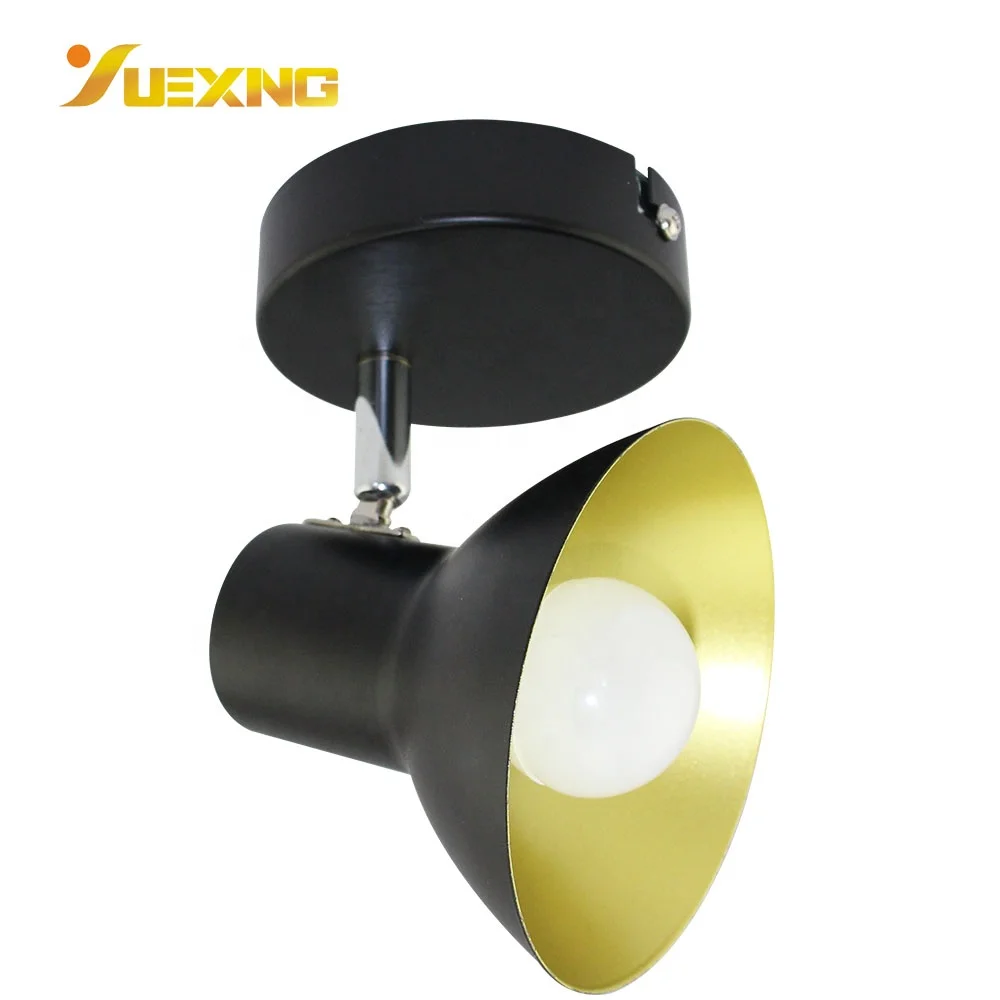 E14  4 Lights Black Decoration Led Linear Track  Spot Ceiling Light Shade Lamp