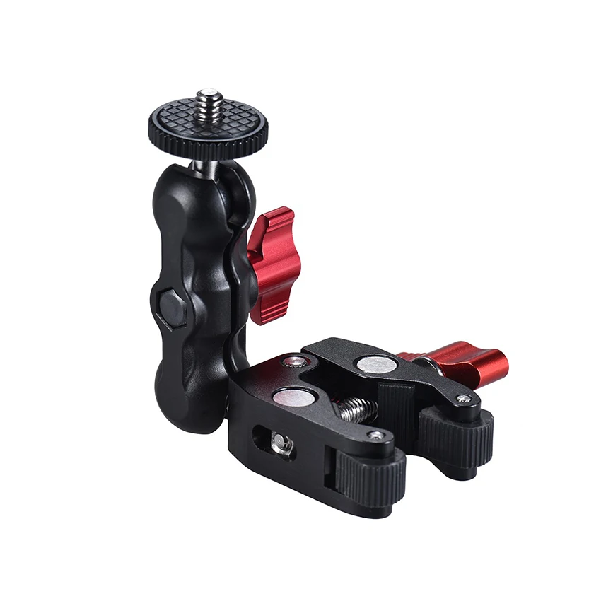 VGEET 1/4 and 3/8 thread hole super camera magic arm clamp for cameras dslr camcorder tripod monitor video light