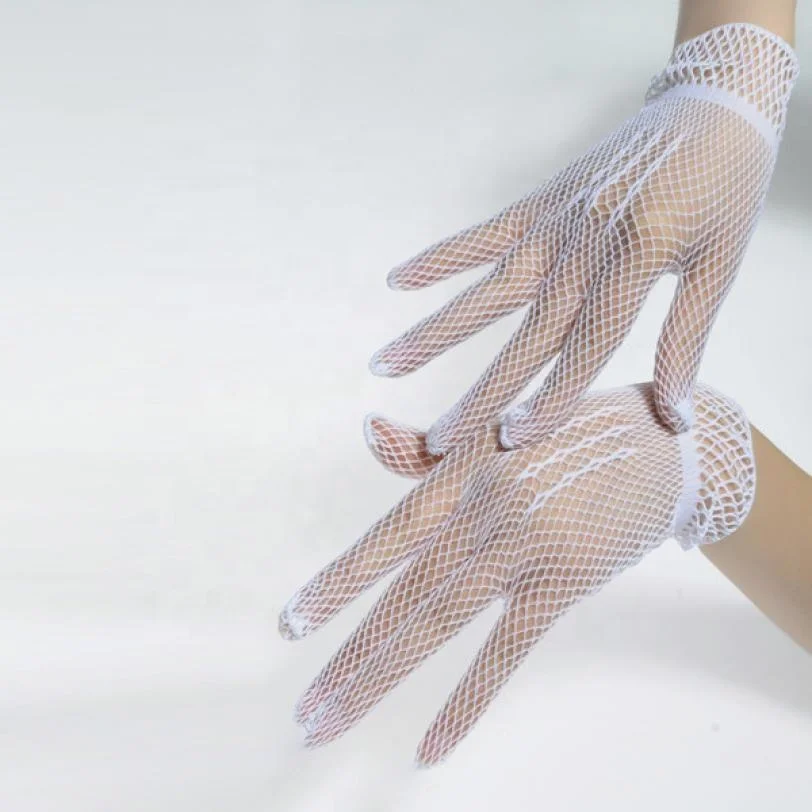  FY Women fashion Summer UV-Proof Driving Dance Lace Gloves Mesh Fishnet Cute Patchwork