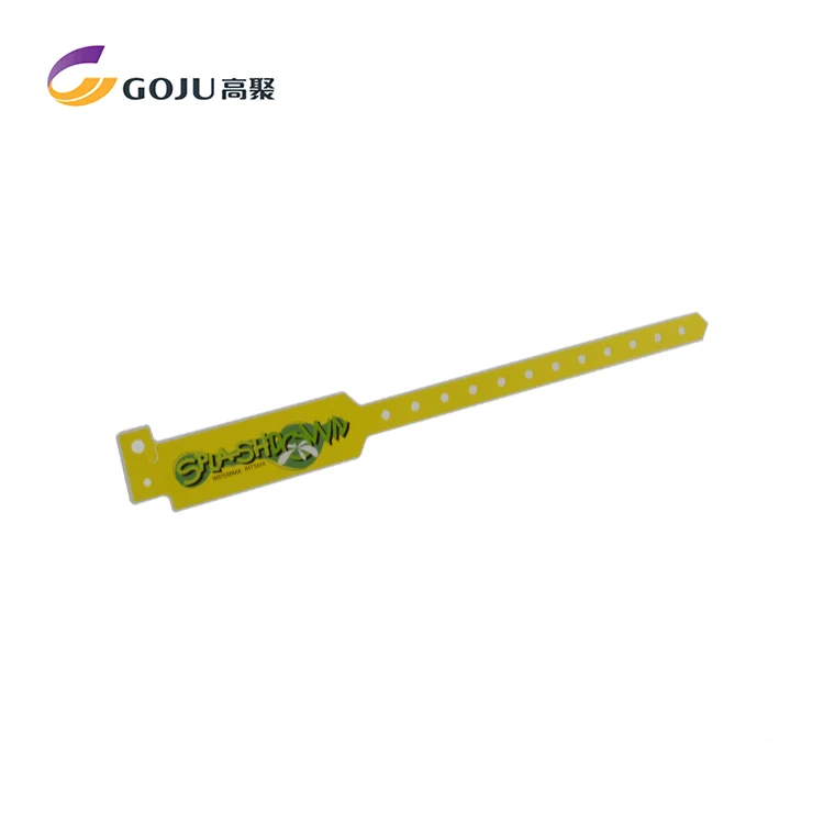 Custom Design Full Color Printing Adjustable Lock Plastic Wristband