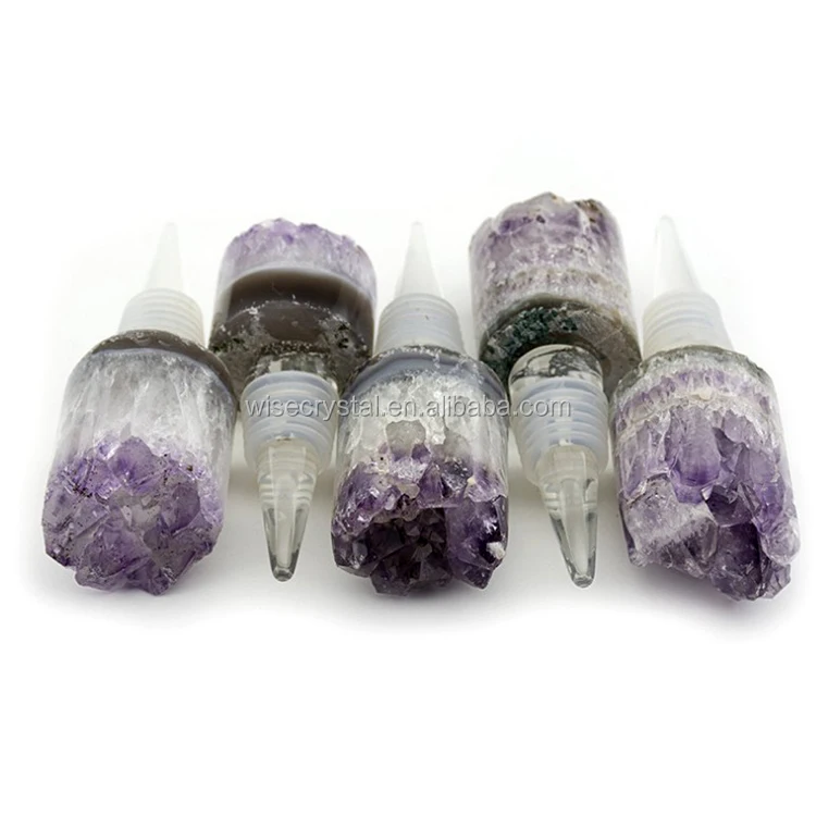 Crystal gemstone natural healing quartz Crystal Wine Stopper for Wedding Gifts